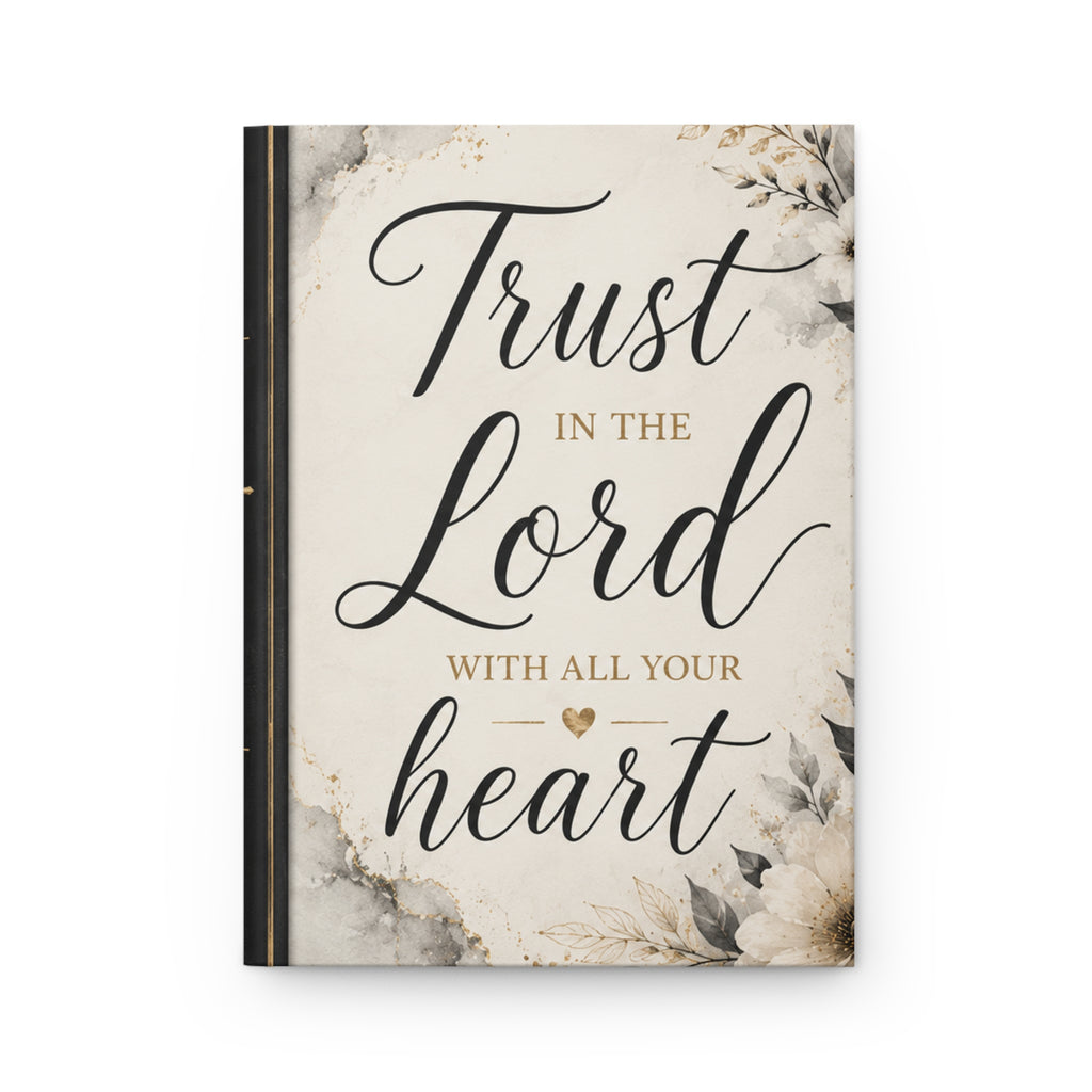 Faith Journal — "Trust in the Lord with All Your Heart" Hardcover Notebook, Christian Faith Based, Believe