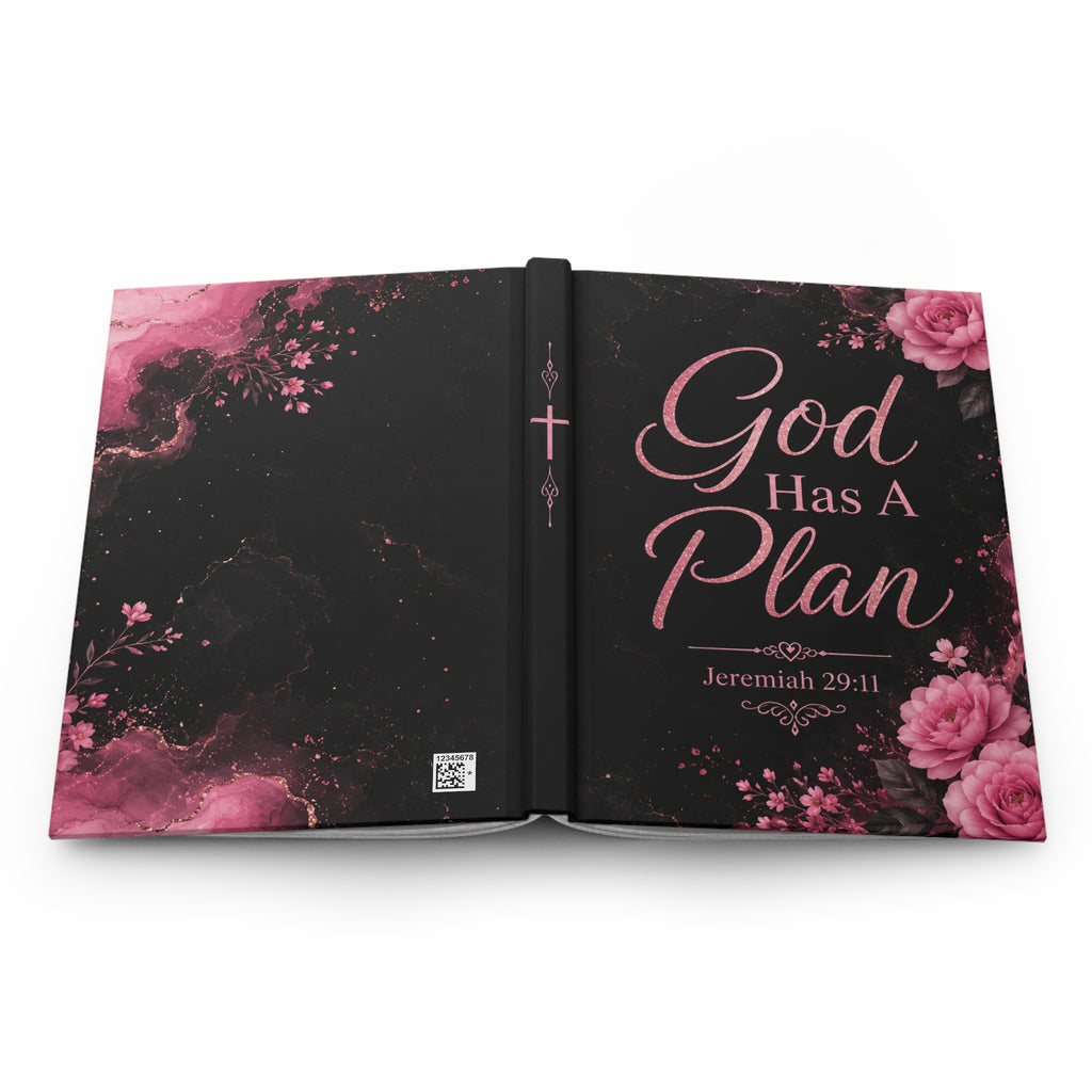 God Has a Plan Hardcover Journal — Jeremiah 29:11 Floral Prayer Notebook, Christian Faith Based