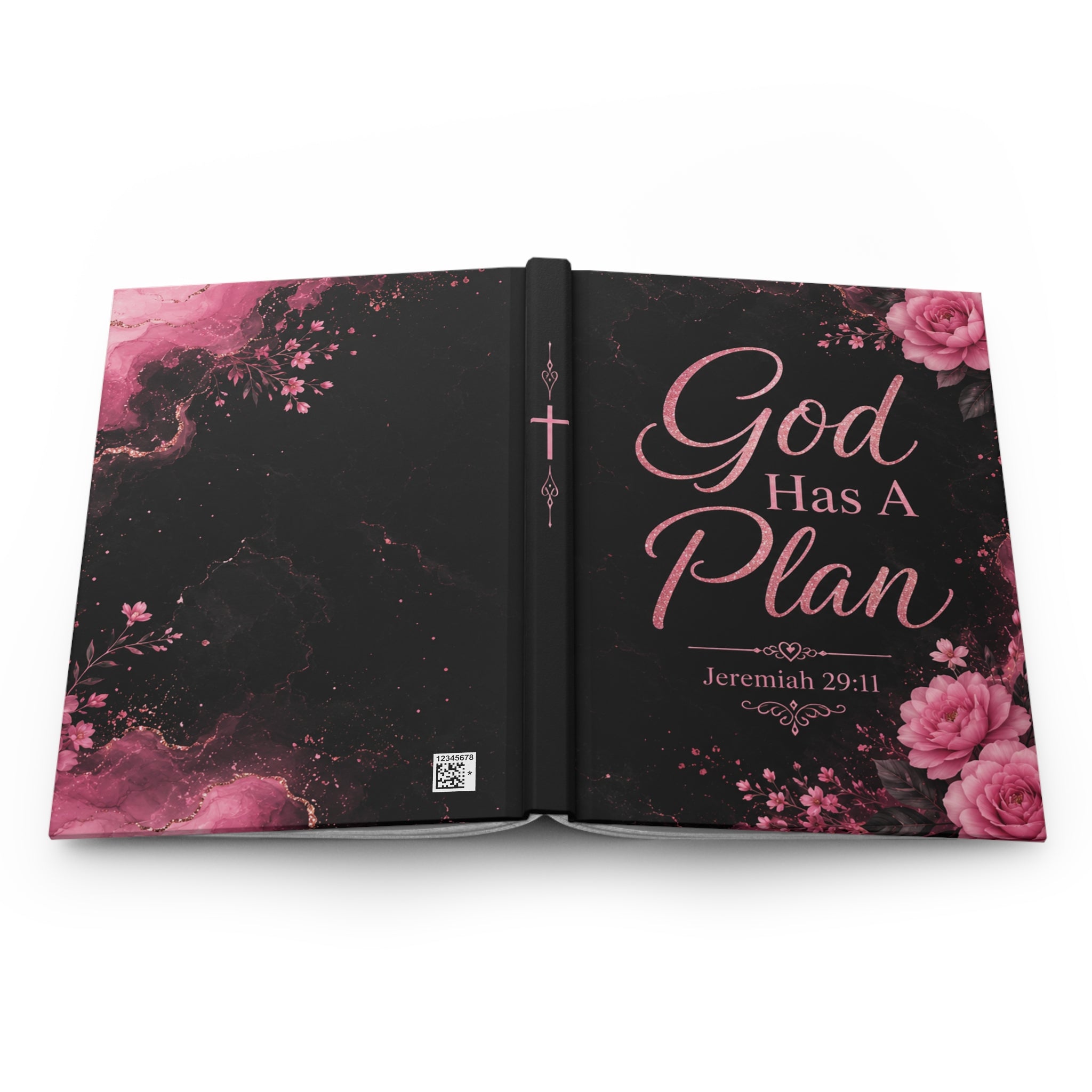 God Has a Plan Hardcover Journal — Jeremiah 29:11 Floral Prayer Notebook, Christian Faith Based