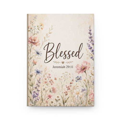 Blessed Hardcover Journal – Floral Jeremiah 29:11 Scripture Notebook, Christian Faith Based