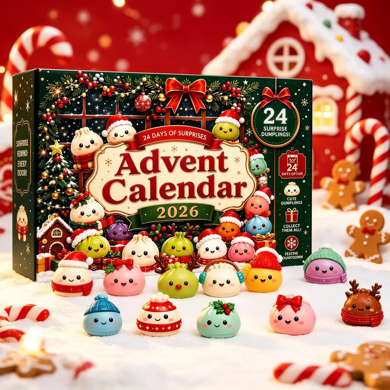 Christmas Squishy Advent Calendar 2026 – 24-Day Holiday Countdown Surprise Box, Cute TPR Squishy Toys, Christmas Gift & Sensory Fidget Toy Set