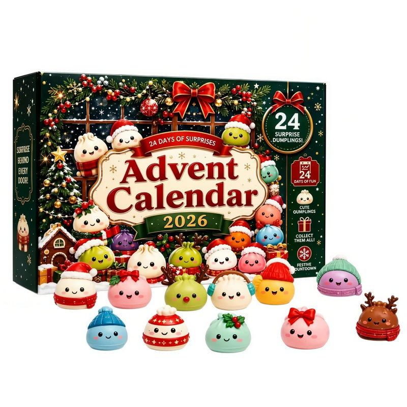 Christmas Squishy Advent Calendar 2026 – 24-Day Holiday Countdown Surprise Box, Cute TPR Squishy Toys, Christmas Gift & Sensory Fidget Toy Set