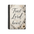 Inspirational "Trust in the Lord" Spiral Notebook — Floral Faith Journal (Ruled)