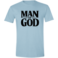 Light blue t-shirt with a graphic of a truck and text on a white background
